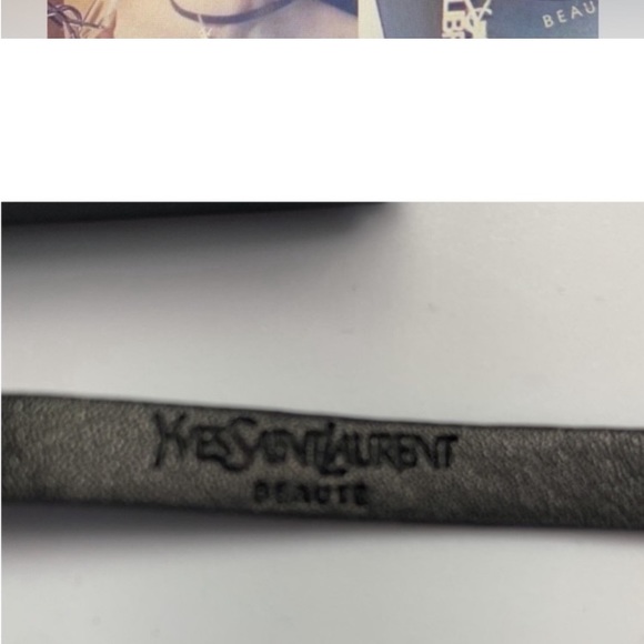 New YSL Black leather Necklace and or Bracelet with gold tone charms - Picture 8 of 9